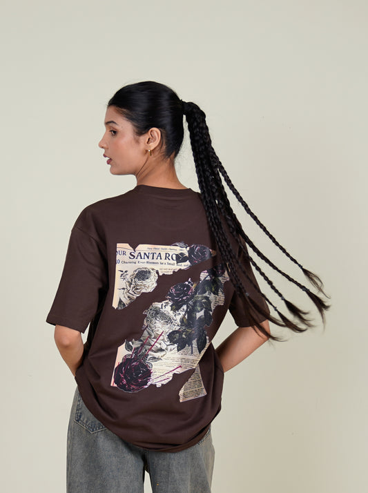 Rose Oversized Printed T-Shirt