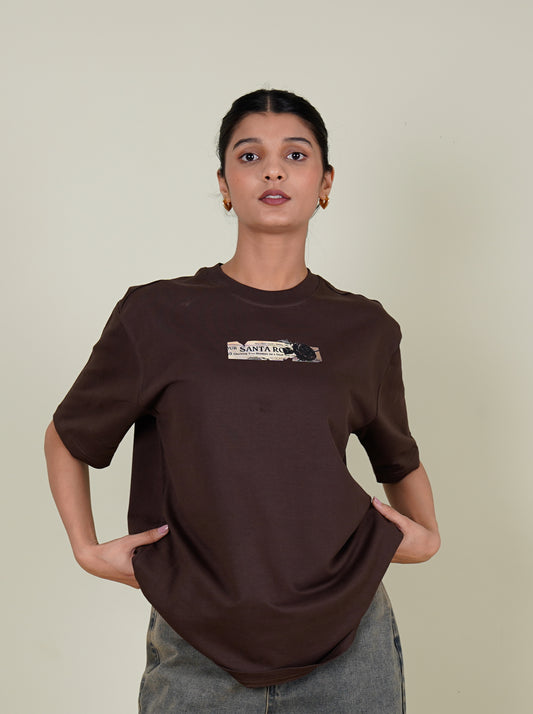 Rose Oversized Printed T-Shirt