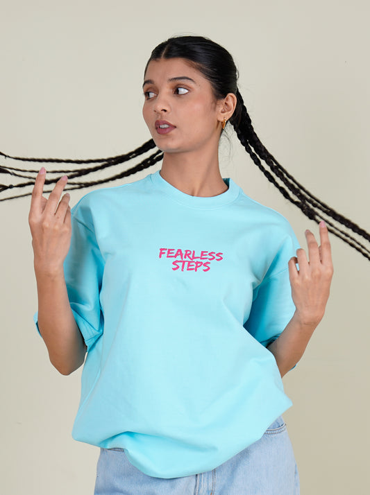 Fearless Steps Oversized Printed T-Shirt