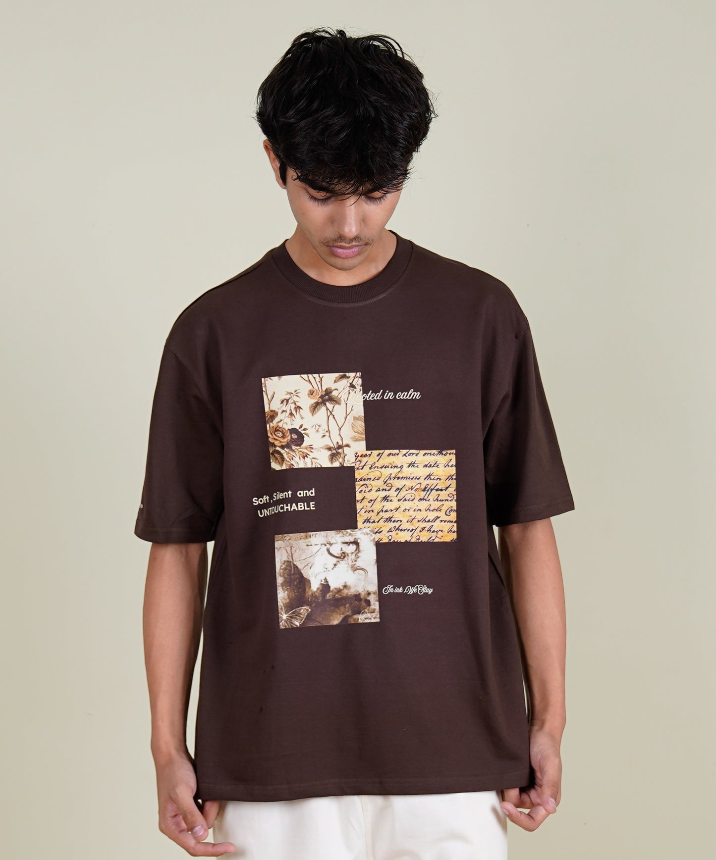 Rooted in Calm Oversized Printed T-Shirt